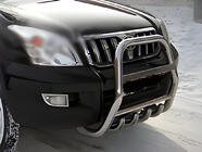 Toyota Land Cruiser Prado 120 2002–2009 Vysoký nerezový ochranný rám (bullbar) fotografie 1