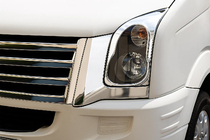 Volkswagen Crafter 2006–2016 Nerezové kryty světlometů (2 ks) fotografie 3