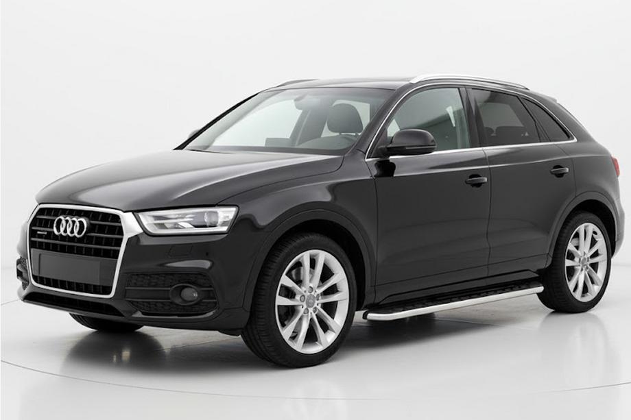 Audi Q3 2011–2019 Boční prahy Maydos V1 (2 ks, hliník ↗ nerez) Image