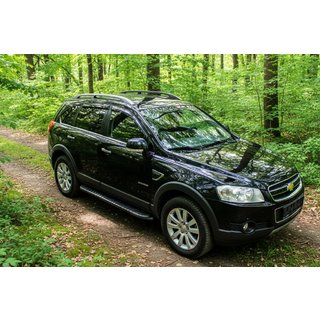 Boční prahy Bosphorus Black (2 ks, hliník) Chevrolet Captiva 2006–2019 fotografie 1