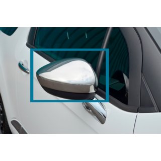 Chromové kryty zpětných zrcátek (2 ks, nerez) fotografie 2