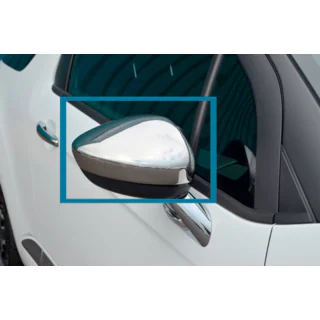 Chromové kryty zpětných zrcátek (2 ks, nerez) Citroen DS-3 2009–2016 fotografie 2