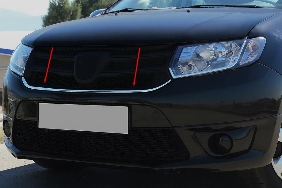 Dacia Logan MCV 2013–2020 Nerezová lišta pod mřížku chladiče (1 ks) Image