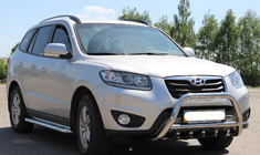 Hyundai Santa Fe 2 2006–2012 Přední ochranný rám (bull bar) WT003 (nerez) fotografie 2