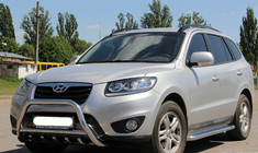 Hyundai Santa Fe 2 2006–2012 Přední ochranný rám (bull bar) WT003 (nerez) fotografie 4