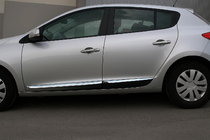 Renault Megane III 2009–2016 Dveřní lišty (HB, 4 ks, nerez) fotografie 1