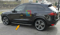 Porsche Cayenne 2010–2017 Boční nášlapy OEM (2 ks, hliník) fotografie 5