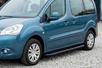 Peugeot Partner Tepee 2008–2018 Boční prahy Bosphorus Black (2 ks, hliník) fotografie 1