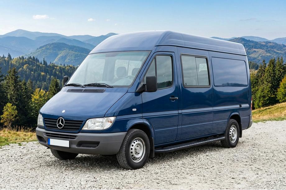 Mercedes Sprinter W901/902/903/904/905 1995–2006 Boční prahy Bosphorus Black (2 ks, hliník) Střední rozvor Image