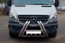 Mercedes Sprinter W906 2006–2018 Přední ochranný rám F1-01 (2013-2018, nerez) fotografie 1
