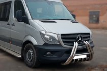 Mercedes Sprinter W906 2006–2018 Přední ochranný rám F1-01 (2013-2018, nerez) fotografie 2