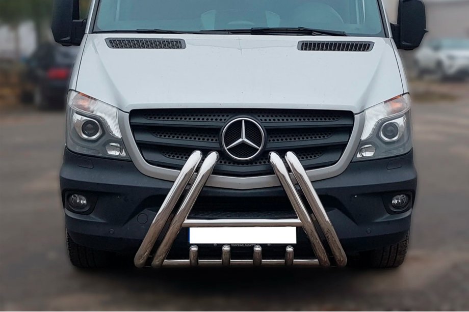 Mercedes Sprinter W906 2006–2018 Přední ochranný rám F1-01 (2013-2018, nerez) Image