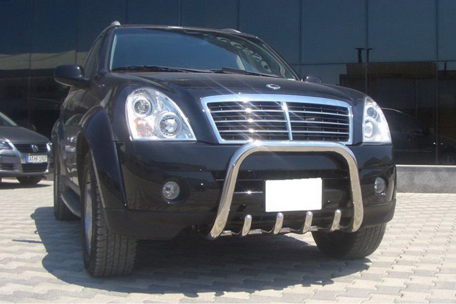 SsangYong Rexton I 2001–2017 Nerezový přední ochranný rám QT006 Fotografie 3
