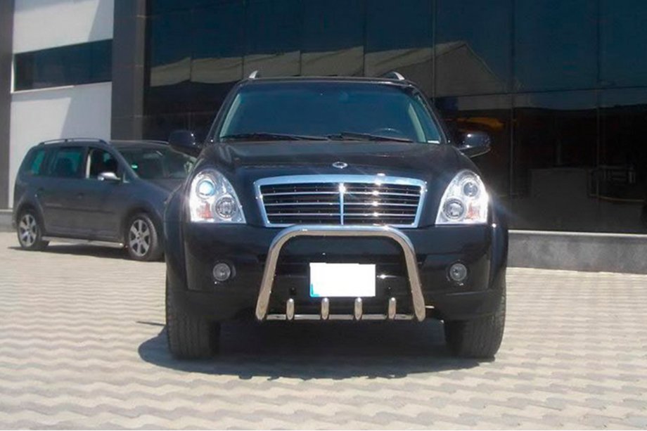 SsangYong Rexton I 2001–2017 Nerezový přední ochranný rám QT006 Fotografie 4