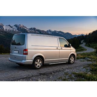 Boční nášlapy Duru (2 ks, hliník) Volkswagen T5 Transporter 2003–2010 fotografie 2
