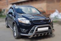 Ford Kuga 2008–2013 Přední ochranný rám WT003-Exclusive (nerez) fotografie 2