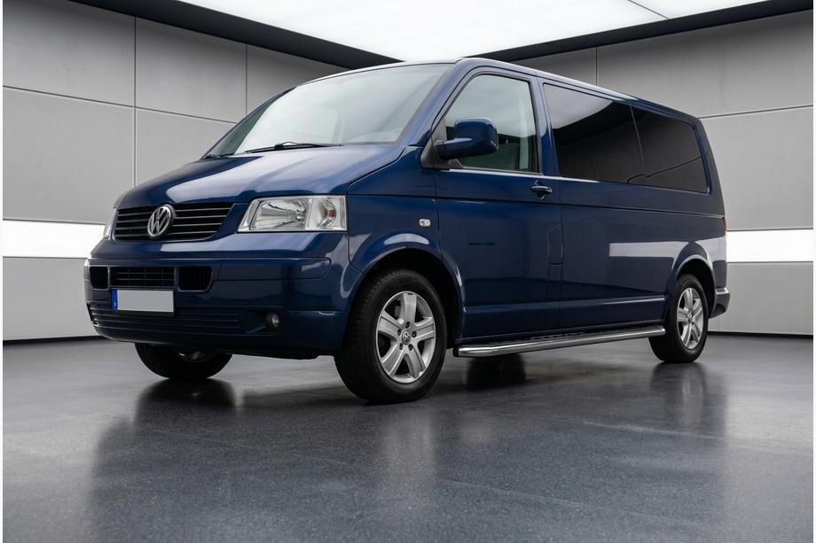Volkswagen T5 Caravelle 2004–2010 Boční prahy Maydos V1 (2 ks, hliník ↗ nerez) Pouze pro krátký rozvor Image
