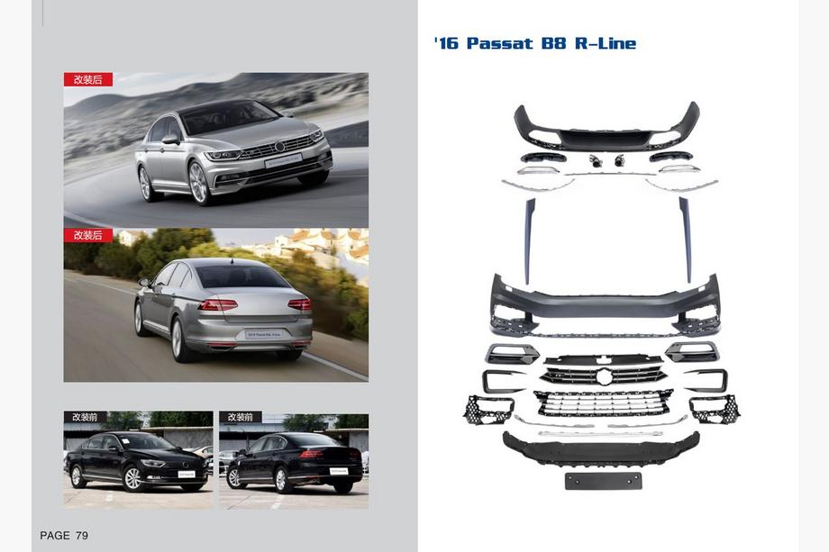 Volkswagen Passat B8 2015–2023 Sada bodykitu R-Line (pro 2015-2020) Image
