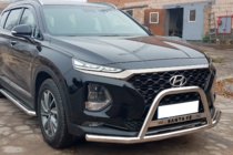 Hyundai Santa Fe 4 2018–2023 Nerezový klokaní rám s bočními trubkami WT006 fotografie 3