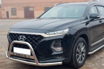 Hyundai Santa Fe 4 2018–2023 Nerezový klokaní rám s bočními trubkami WT006 fotografie 2