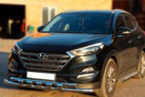 Hyundai Tucson TL 2016–2021 Přední ochranný rám Shark (nerez) fotografie 1