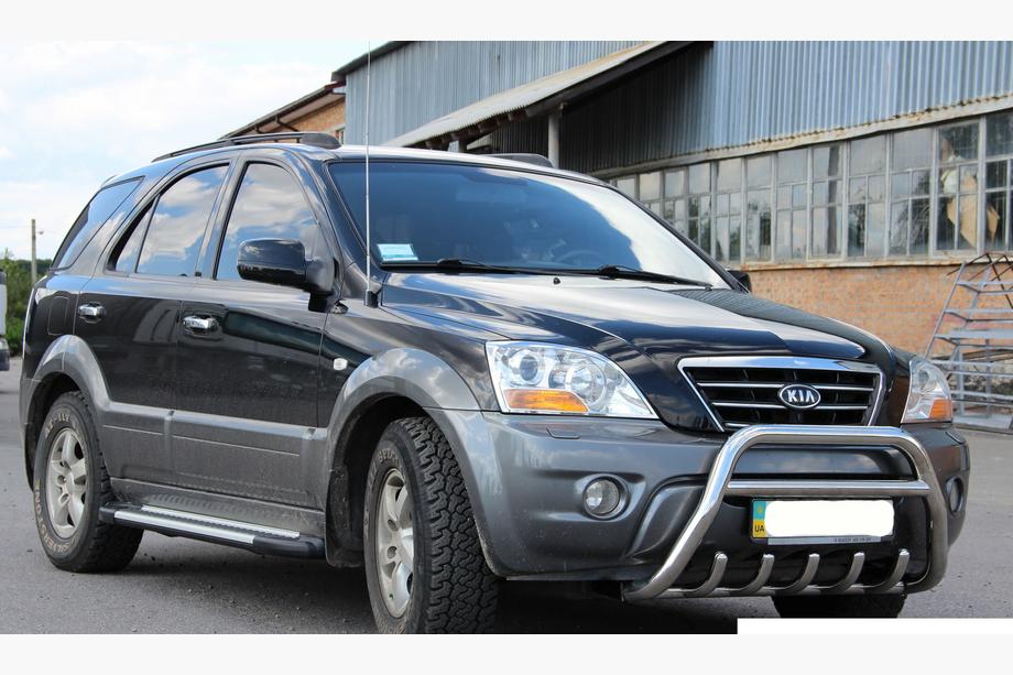 Kia Sorento I BL 2002–2009 Přední ochranný rám WT003-2 (nerez) Fotografie 3