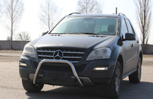 Mercedes ML W164 2005–2011 Přední ochranný rám WT006 (nerez) fotografie 2
