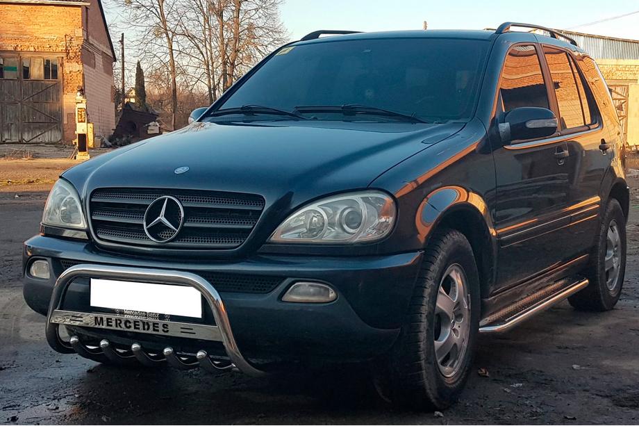 Mercedes ML W163 1997–2005 Přední ochranný rám WT004 (nerez) Fotografie 3