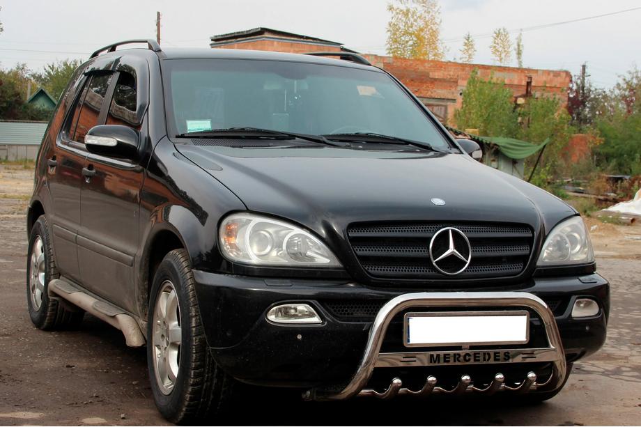 Mercedes ML W163 1997–2005 Přední ochranný rám WT004 (nerez) Fotografie 4