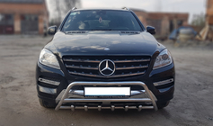 Mercedes GLE/ML třída W166 2011–2018 Přední ochranný rám (bull bar) WT003 (nerez) fotografie 1