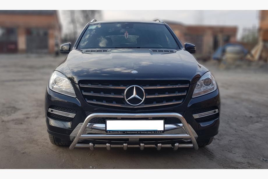Mercedes GLE/ML třída W166 2011–2018 Přední ochranný rám (bull bar) WT003 (nerez) Image