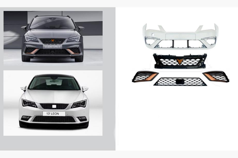 Seat Leon 2013–2020 Restylingový kit pro 2017+ Cupra R (pro 2013-2017) Image