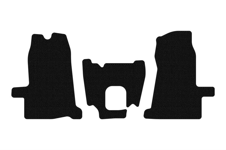 Ford Transit 2000–2014 Gumové autokoberce Carsuit (2000-2006, 1+1, manuální převodovka, černé) Image