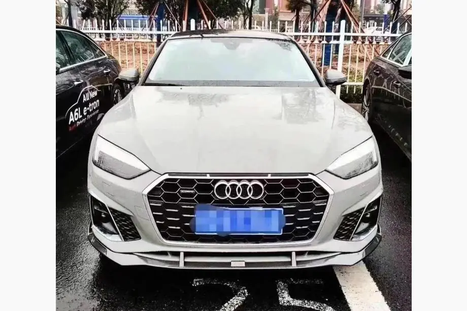 Audi A5 2016–2025 Lip spoiler předního nárazníku Lip V4 (pro S-Line 2021-2025, karbon) Image
