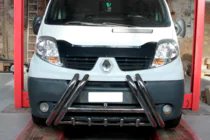 Renault Trafic 2001–2015 Přední ochranný rám F1-01 (nerez) fotografie 1