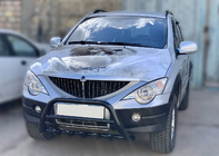 SsangYong Kyron 2005–2014 Přední ochranný rám Black WT003 (nerez) fotografie 2