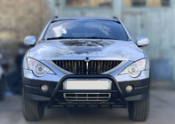 SsangYong Kyron 2005–2014 Přední ochranný rám Black WT003 (nerez) fotografie 1
