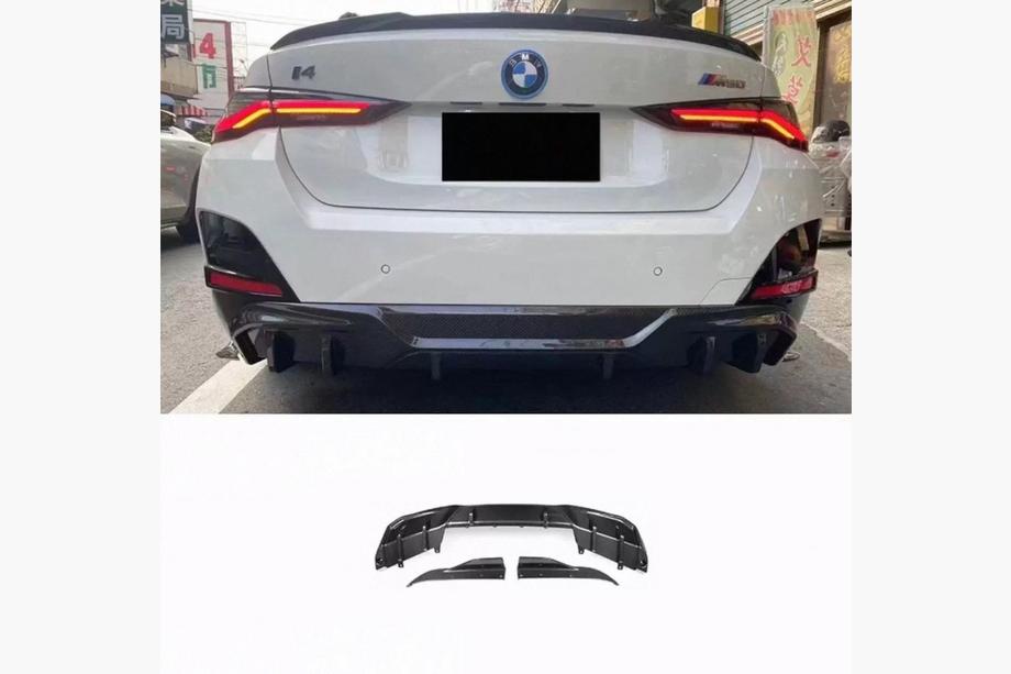 BMW řada 4 G22/23/26 2020– Difuzor zadního nárazníku V2 (pro i4 G26 M-Sport, karbon) Fotografie 1