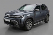 Renault Duster 2024– Boční prahy Maydos V2 (2 ks, hliník ↗ nerez) fotografie 1