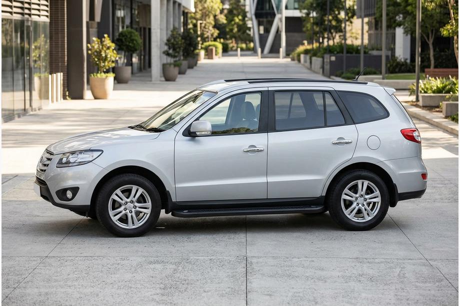 Hyundai Santa Fe 2 2006–2012 Boční prahy Allmond Black (2 ks, hliník) Image
