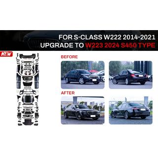 Restylingový body kit pro W223 AMG Line (včetně dveřních klik a insertů) Mercedes S-Class W222 2013–2022