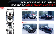 Mercedes S-Class W222 2013–2022 Restylingový body kit pro W223 S63 AMG (včetně dveřních klik a vložek) fotografie 1