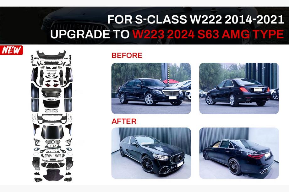 Mercedes S-Class W222 2013–2022 Restylingový body kit pro W223 S63 AMG (včetně dveřních klik a vložek) Image
