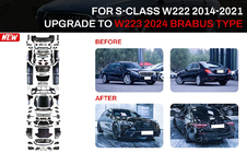Mercedes S-Class W222 2013–2022 Restylingový kit W223 BRB (včetně klik dveří a vložek) fotografie 1