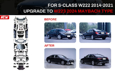Mercedes S-Class W222 2013–2022 Restylingový kit pro W223 Maybach (s klikami dveří a vložkami) fotografie 1