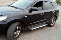 Hyundai Santa Fe 2 2006–2012 Boční nášlapy Line (2 ks, hliník) fotografie 1