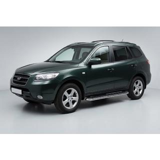 Boční prahy Maydos V1 (2 ks, hliník ↗ nerez) Hyundai Santa Fe 2 2006–2012 fotografie 1