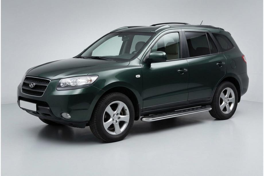 Hyundai Santa Fe 2 2006–2012 Boční prahy Maydos V1 (2 ks, hliník ↗ nerez) Image