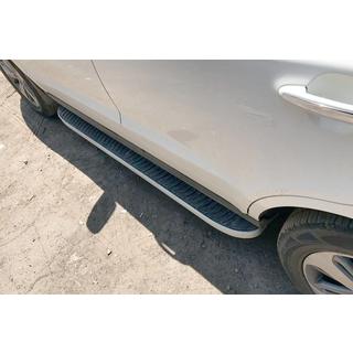 Boční prahy Tayga Grey (2 ks, hliník) Hyundai Santa Fe 2 2006–2012 fotografie 4