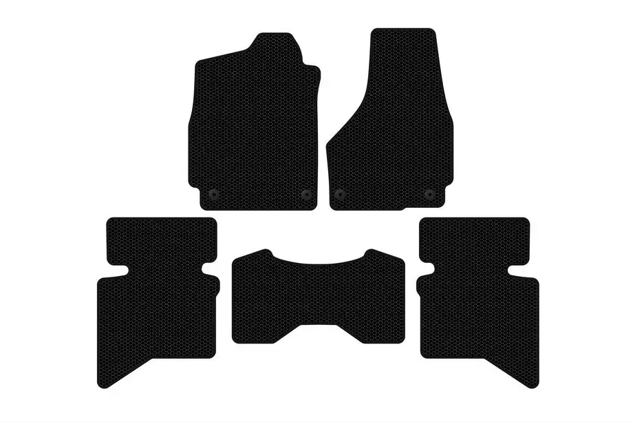 Dodge RAM (DS/DJ/D2) 2009–2024 Gumové autokoberce Carsuit (2009+, 5místné/čtyřmístná kabina, černé) Image